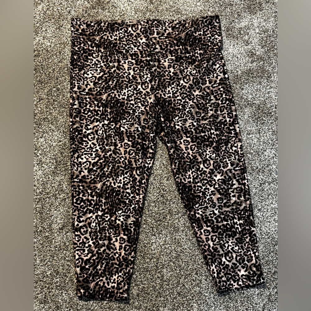 Balance Collection Animal Print Leggings - Black and Brown